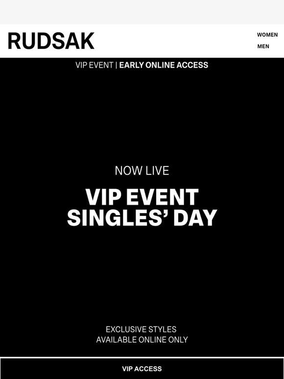 VIP EARLY ACCESS | Singles' Day Offer