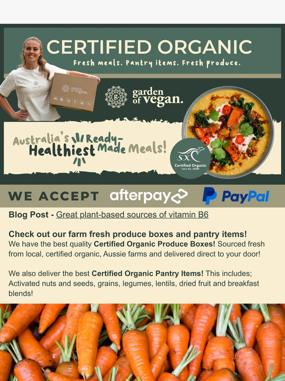 Garden of Vegan , PLANTBASED SOURCES OF VITAMIN B6 Milled