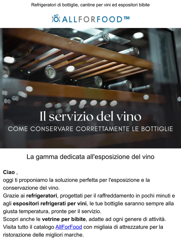 Conservazione del vino: vetrine e refrigeratori professionali