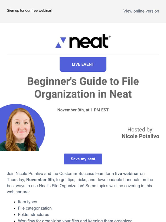 File Organization for Beginners: Register for our Webinar Today!