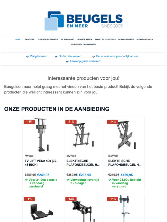 Bekijk de meest interessante producten op Beugelsenmeer