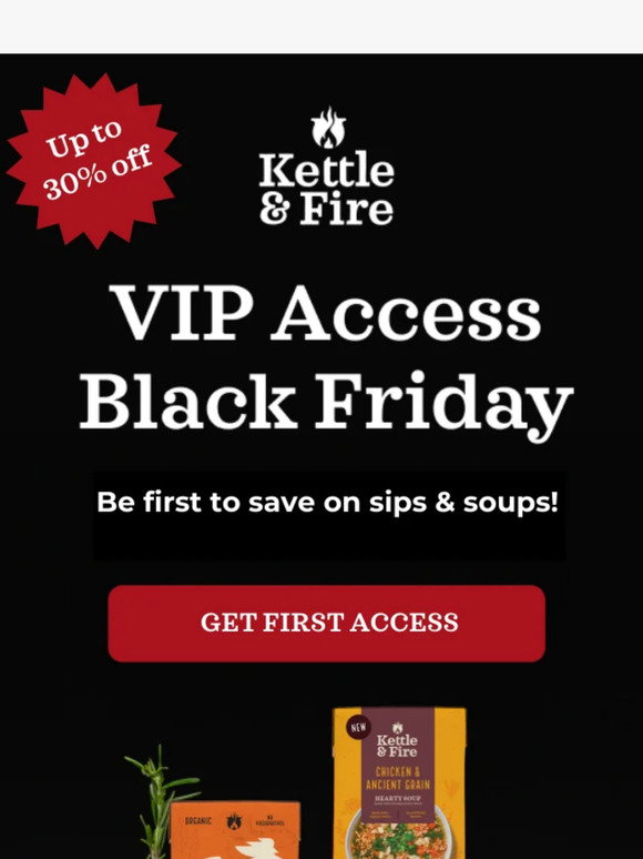 Kettle & Fire: 🖤 Get Early Access: Black Friday Deals | Milled
