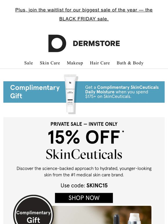 15% off SkinCeuticals' science-backed approach to younger-looking skin