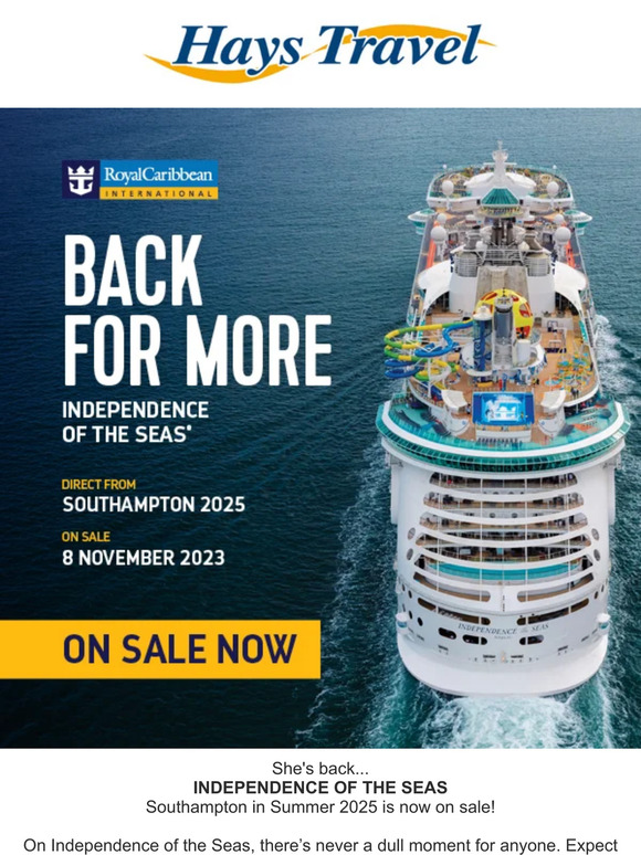 hays-travel-independence-of-the-seas-southampton-summer-2025-milled