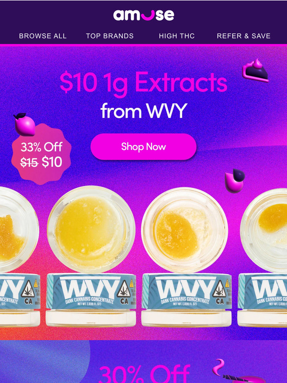 Amuse Cannabis Delivery It's WVY Wednesday 10 Extracts! Milled