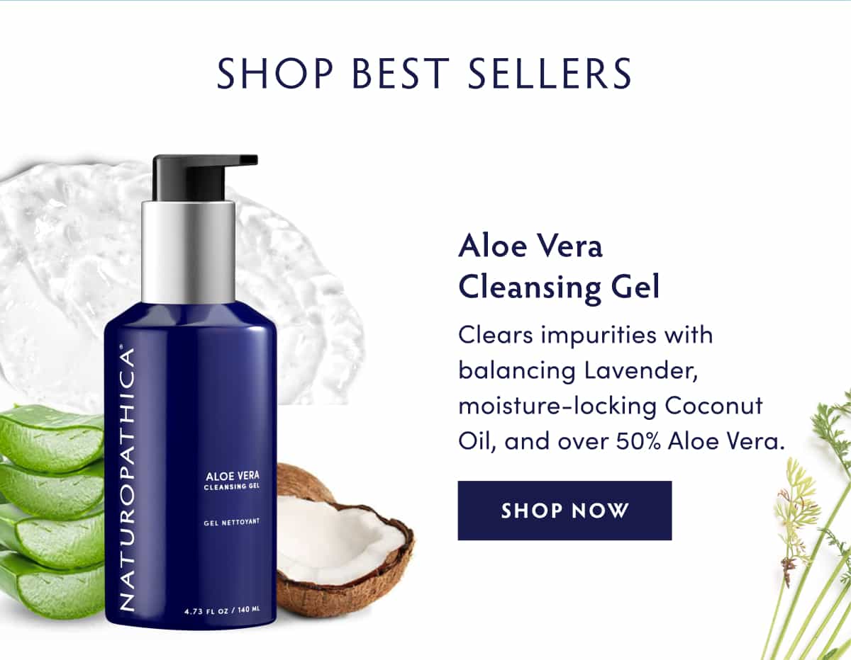 Aloe Vera Cleansing Gel - Clears impurities with balancing Lavender, moisture-locking Coconut Oil, and over 50% Aloe Vera.