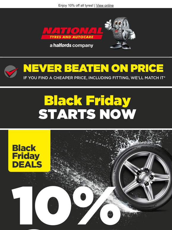National Tyres and Autocare Black Friday is here Unmissable deals Milled