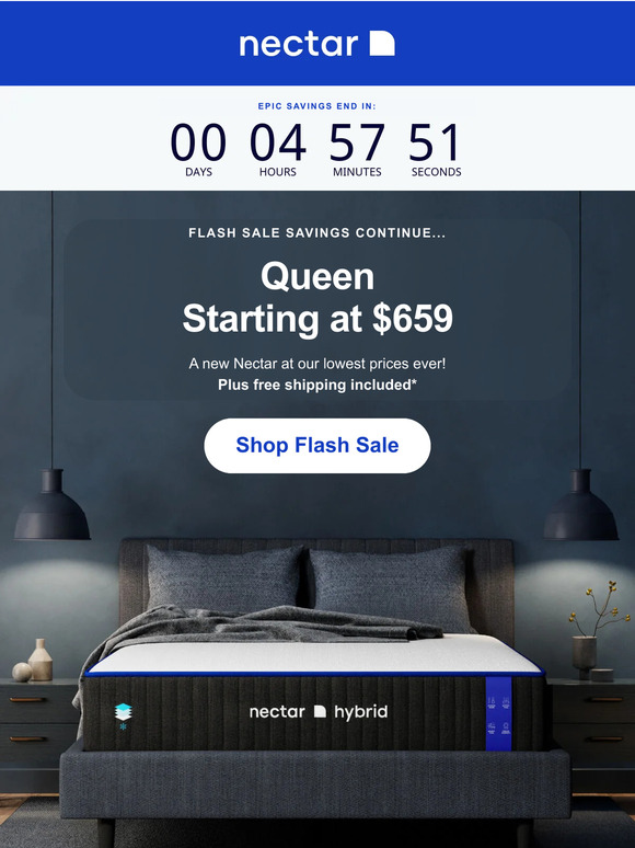 Queen Memory Foam starts at $659 🛏️