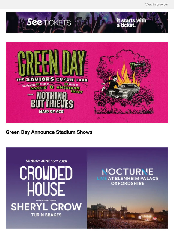 See Tickets Green Day, Crowded House, Mean Girls & More! Milled