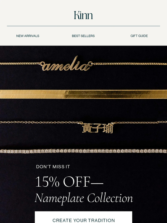 RARE 15% OFF—14k Nameplates