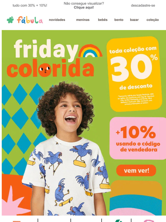 Promo EXTRA na Friday Colorida 🥳