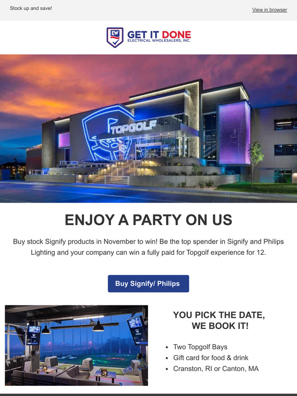 Buy Signify and Earn a TopGolf Holiday Party!