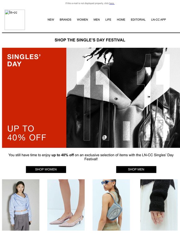 Singles’ Day Festival Reminder: Up To 40% Off