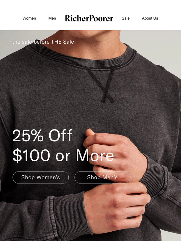 Take 25% Off When You Spend $100 or More!