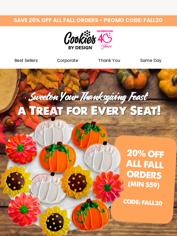 Cookies by Design Dress up your feast with 20 OFF Fall Cookies Milled