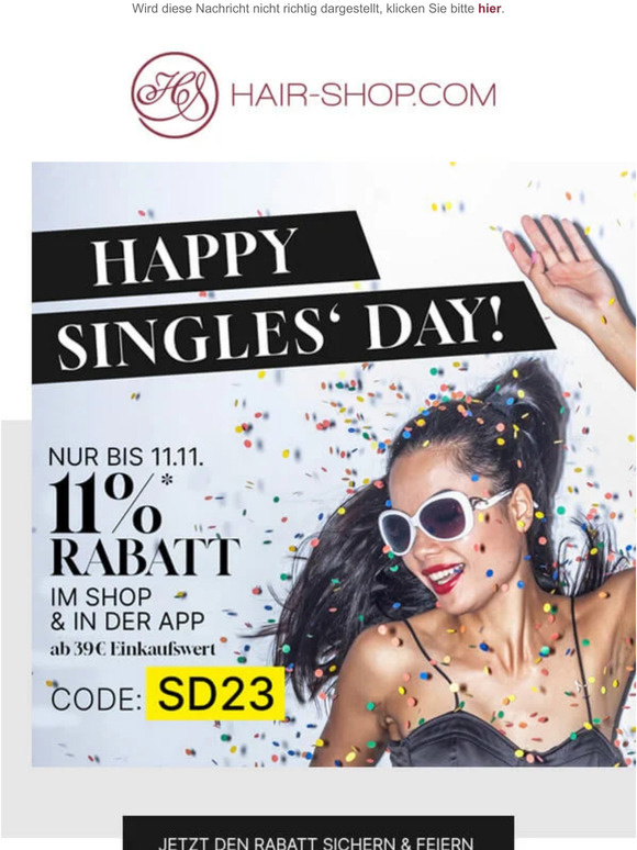 ❤️ 11% Rabatt & Geschenke zum Singles' Day ❤️