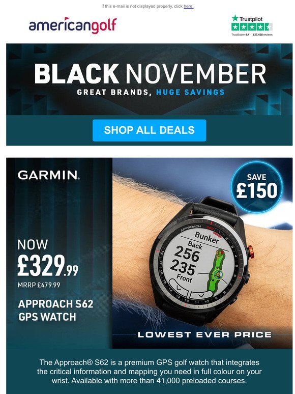 ⌚ Garmin S62 GPS watch SAVE £150