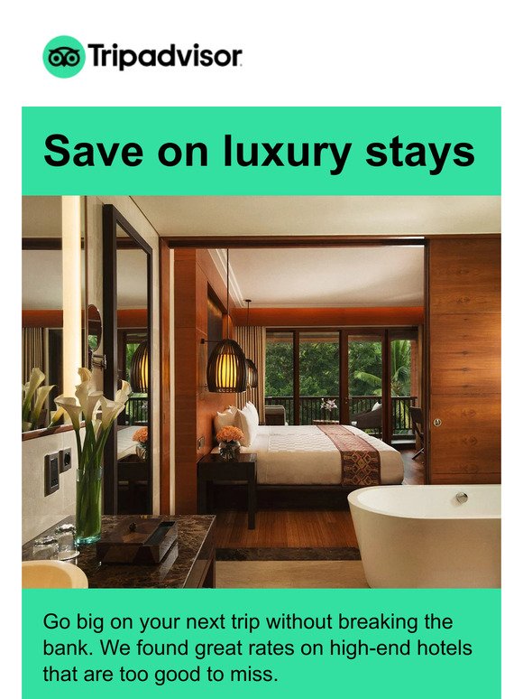 Big savings on luxury hotels