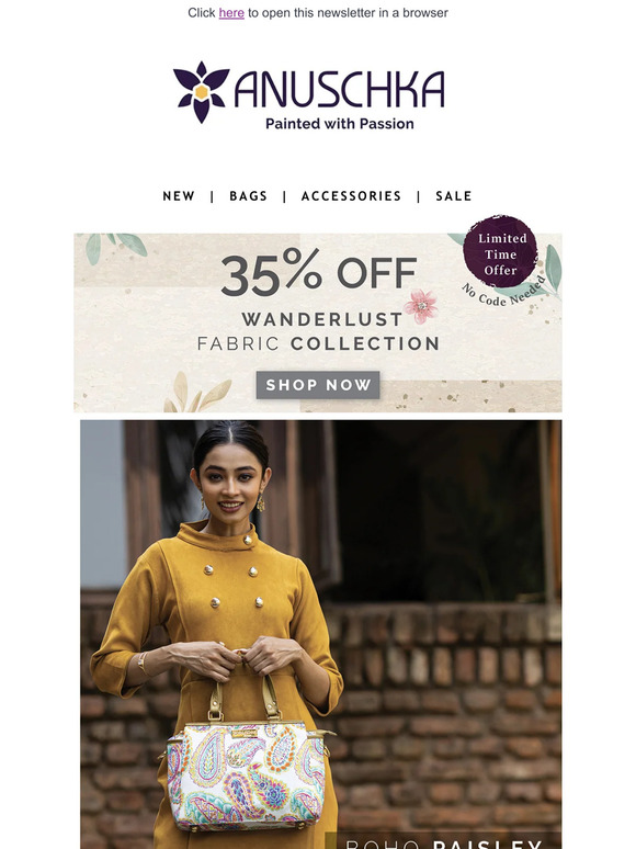 Snag 35% off your Wanderlust Fabric purchase!