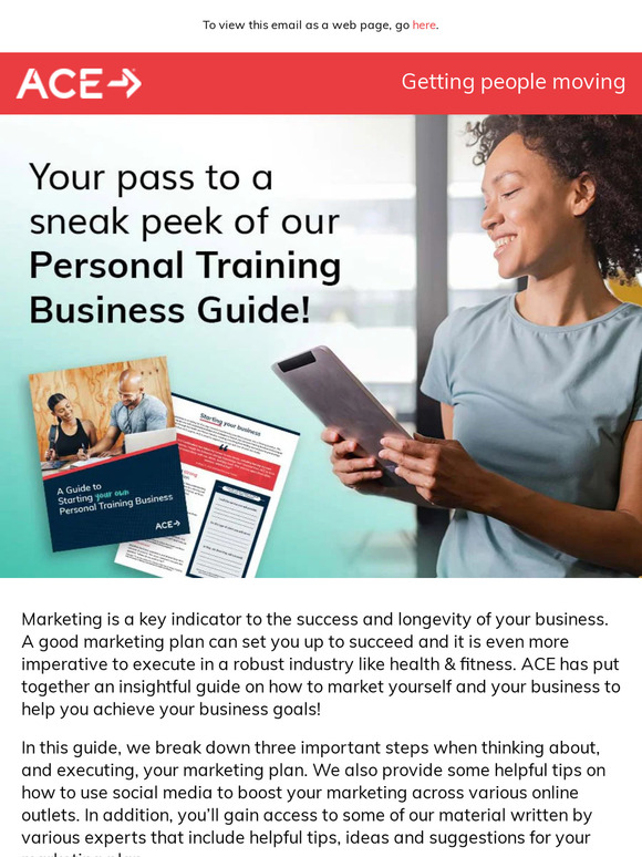 SNEAK-PEEK! Here’s a FREE page from our Personal Training Business Guide