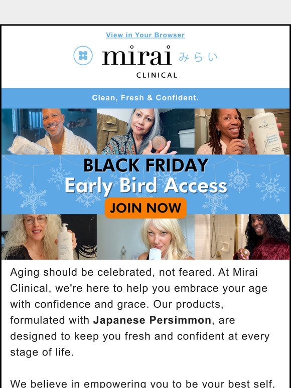 "How can I 🔓 50% OFF at Mirai?" - Tammy