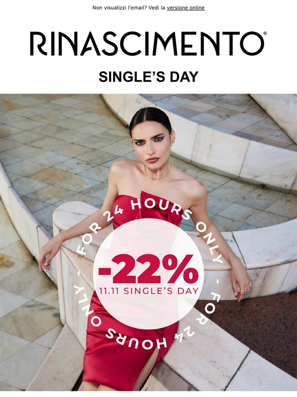 Single Day! 22% di sconto su tutto!💘