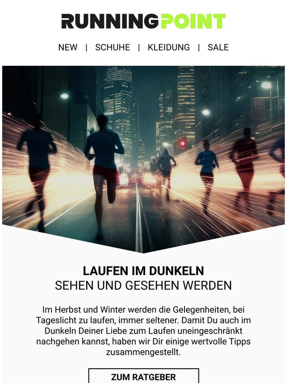 Mach Dich sichtbar beim Laufen im Dunkeln 🌆