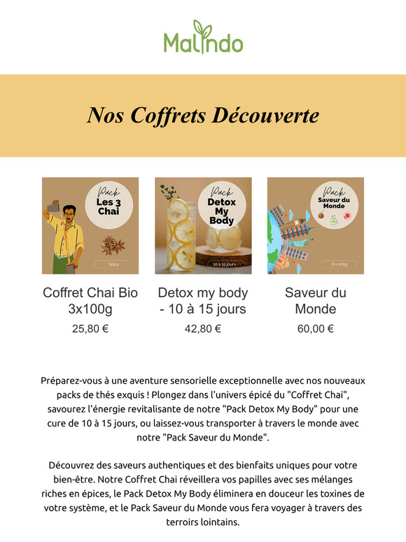 Découvrez nos 3 nouveaux coffrets à offrir ou pour votre consommation personnel