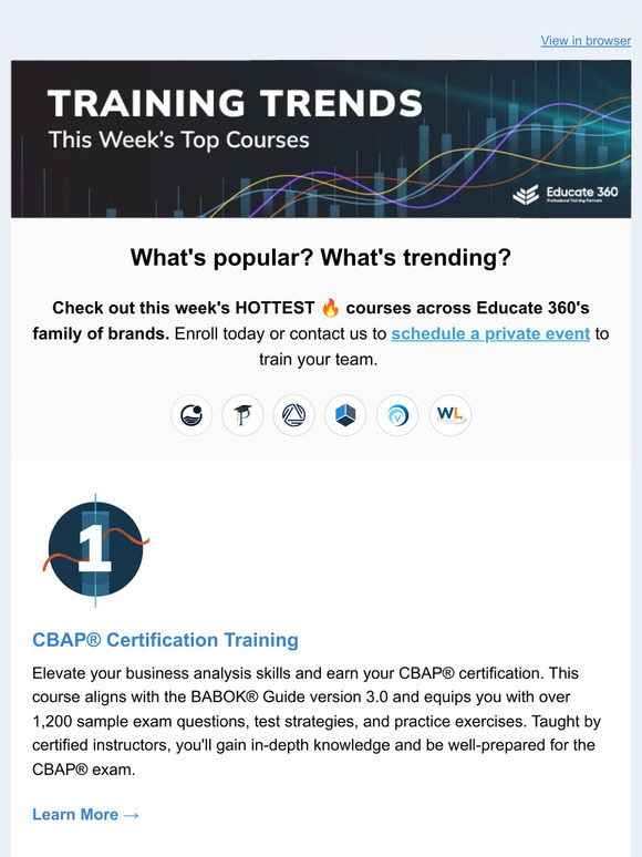 Learn About the HOTTEST 🔥 Courses Trending in Training this Week!