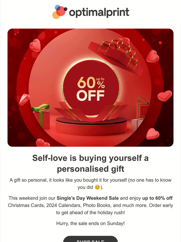 Single's Day Weekend Sale 🛍️ Up to 60% off Christmas Cards, Calendars & Gifts