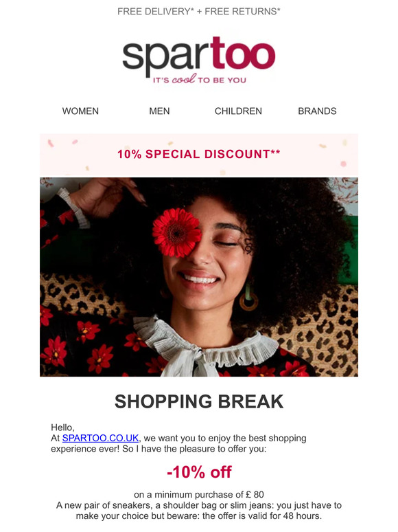 Exclusively for you, an immediate 10% discount!