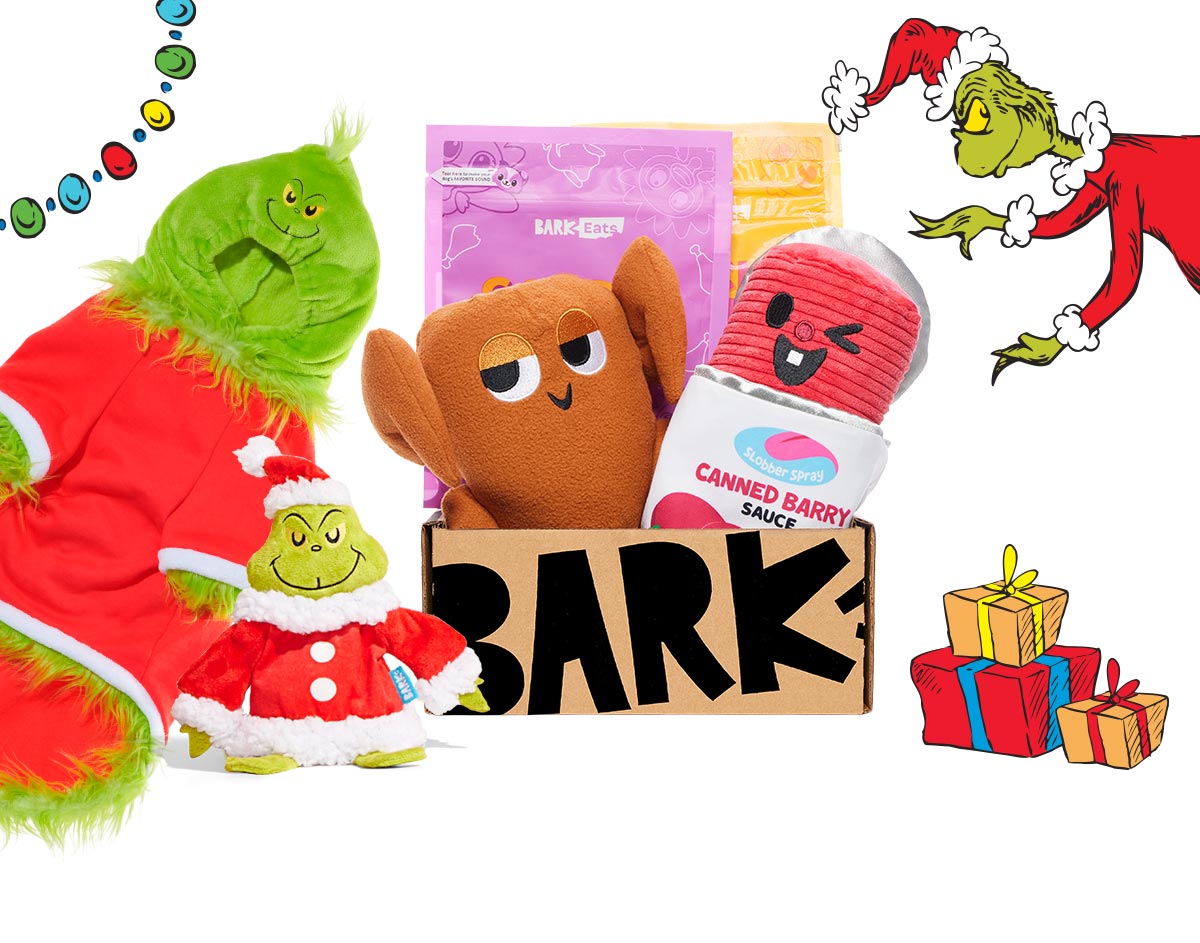 Grinch top barkbox toy