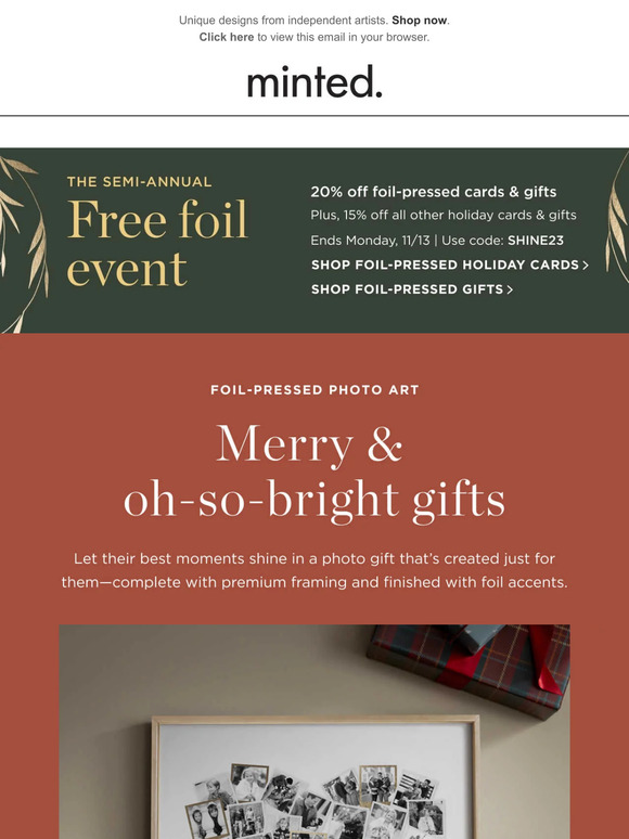 20% off gifts that glow
