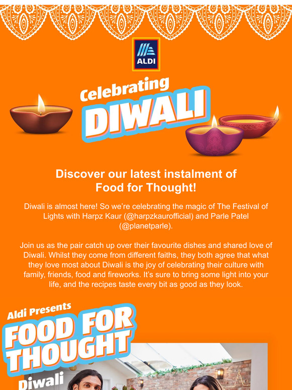 Aldi Light up Diwali with Aldi’s Food for Thought 🪔 Milled