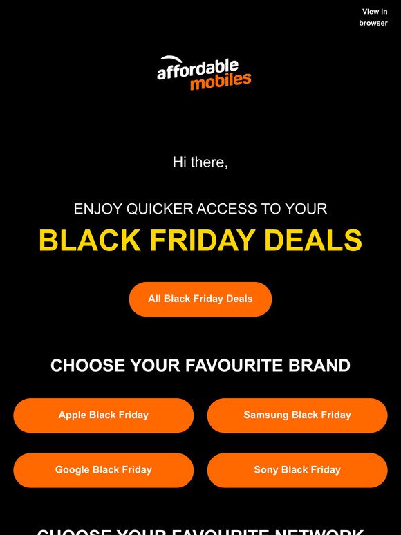 Get quicker access to our Black Friday deals ⏩