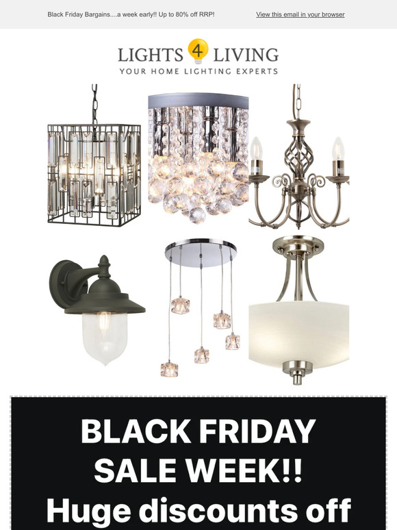 Black Friday Week....Huge Discounts!! Up to 80% off RRP!! 💡