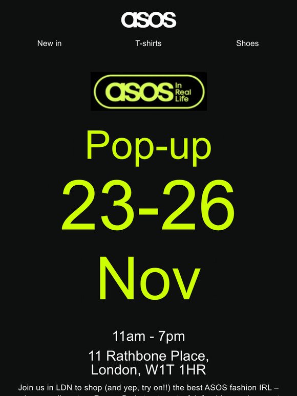 The ASOS pop-up is coming, —!