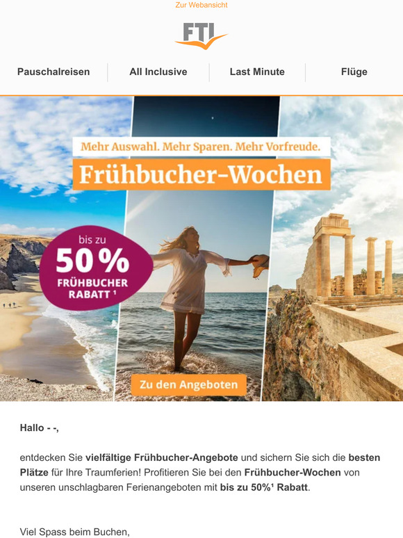 ☼ Frühbucher-Wochen - Jetzt buchen und Schnäppchen sichern! ☼