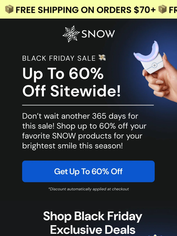 UP TO 60% OFF: Black Friday Sale Is LIVE!