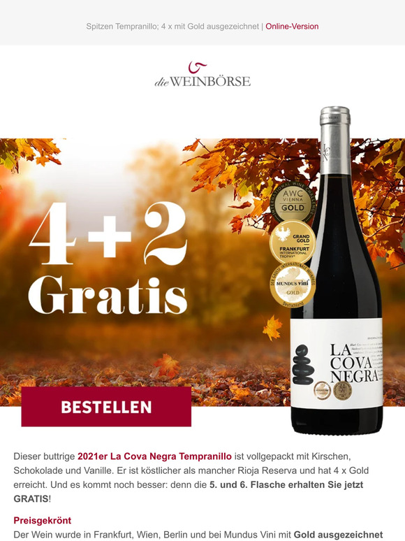 Spitzen Tempranillo; 4 x mit Gold ausgezeichnet