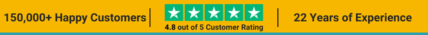 150,000+ Happy Customers | 22 Years of Experience