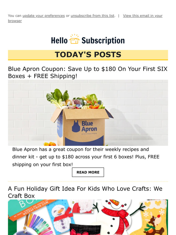 💌 Hello Subscription! Reviews, Spoilers, & Deals! 💌