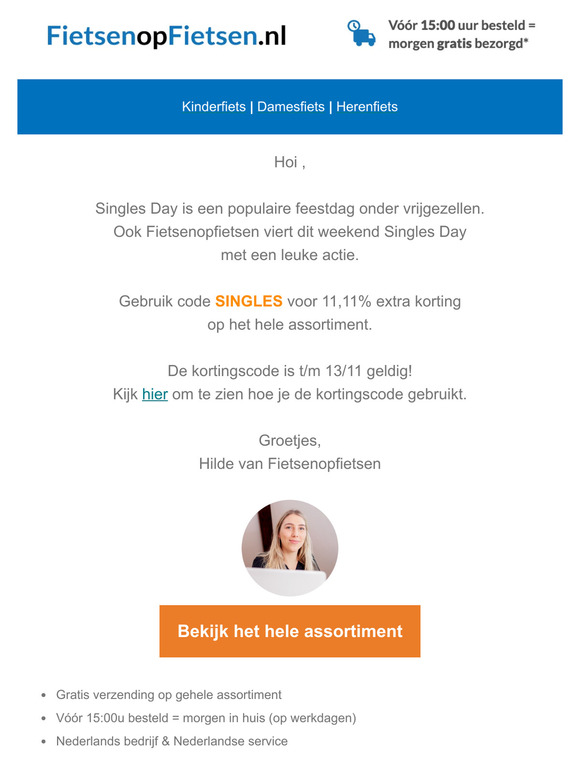 Alléén dit weekend 11,11% extra korting op alles!