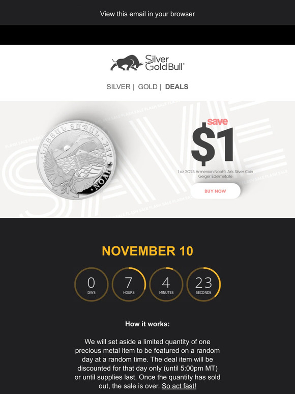 Flash Sale: 1 oz 2023 Armenian Noah's Ark Silver Coin | Geiger Edelmetalle⚡⚡⚡