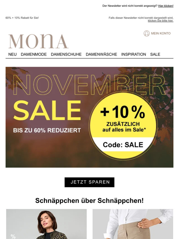 10% Gutschien auf SALE
