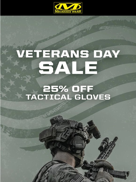 25% Off Tactical Gloves 🎖 in Honor of Service