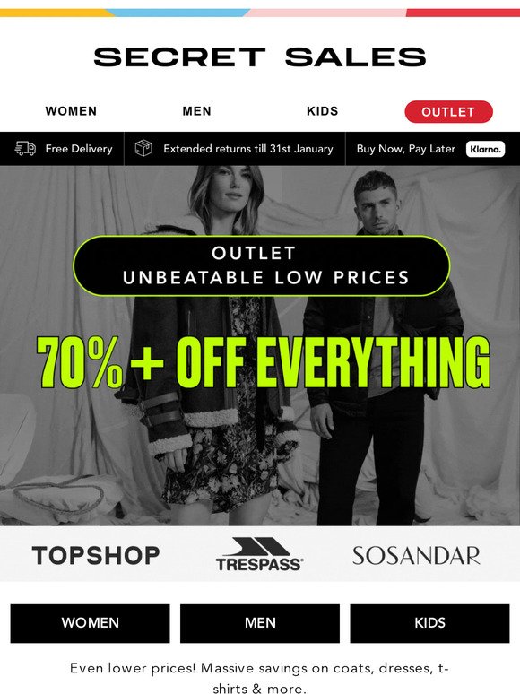 Unbeatable OUTLET prices! 70%+ OFF EVERYTHING - Regatta, GV2...