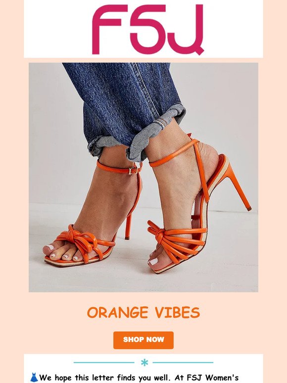Walk on Sunshine with FSJ's Latest Women's Orange Shoes!
