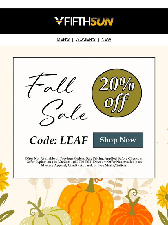 Turkey Countdown Begins! 20% Off. 🦃