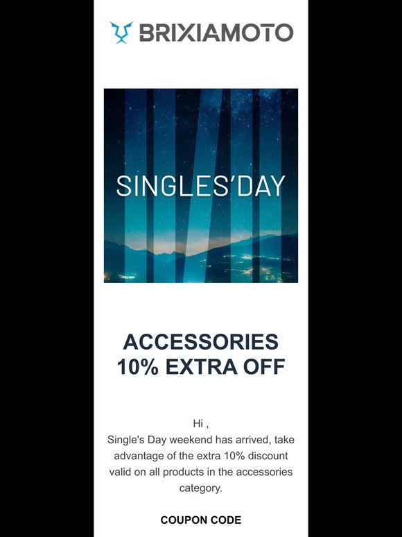 Accessories: Extra Discount for Singles' Day!